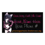 PRINCESS PORTRAITS "DIVA KITTY" CALL ME CARDS photo cards