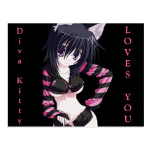 PRINCESS PORTRAITS "DIVA KITTY" MARKETING POSTCARD