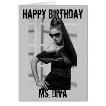 Princess Portraits "Ms. Diva" Happy Birthday Card