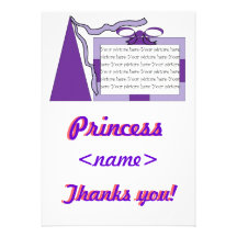 Princess Purple/Purple Hat Fifth Birthday Party Th Invites