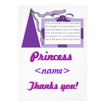 Princess Purple/Purple hat Third Birthday Party Th Custom Invite