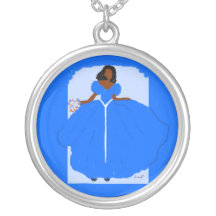 Princess  Round Sterling Silver Necklace