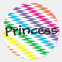 Princess Round Stickers
