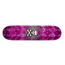 Princess Skull & Bones Skateboard