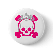 Princess Skull Buttons
