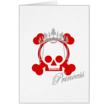 Princess Skull Greeting Card