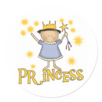 Princess Round Sticker