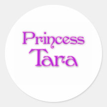 Princess Tara Round Stickers