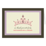 Princess Tiara Thank-You Card (lavender)
