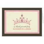 Princess Tiara Thank-You Card (pink)