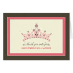 Princess Tiara Thank-You Card (rose)