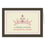 Princess Tiara Thank-You Card (white)