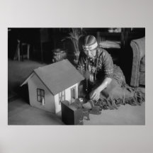 Princess Tsianina with Doll House, 1920s Posters