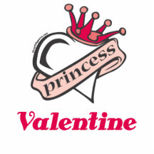 Princess Valentine Crown and Heart Photo Cut Outs
