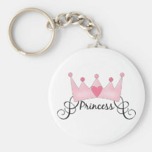 Princess With Crown - Customizable Keychain