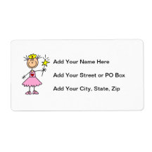 Princess With Wand Custom Shipping Labels