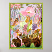 Princesse Butterfly Fairy Flowers Print Affiches