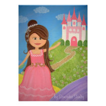 Princesse Castle Kids Party Invitation de conte de invitations