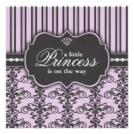 Princesse Damask et baby shower pourpre noir de ra Bristols Personnalisés