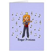 Princesse de chanteur carte de vœux