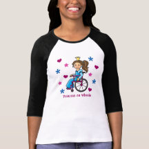 Princesse de fauteuil roulant t-shirts