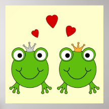 Princesse de grenouille et prince de grenouille, a posters