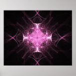 Princesse gothique rose Fractal Poster