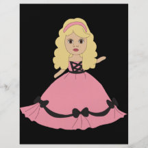 Princesse rose et noire 4 de robe prospectus avec motif