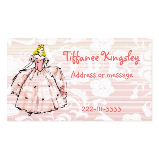 Princesse télécarte carte de visite