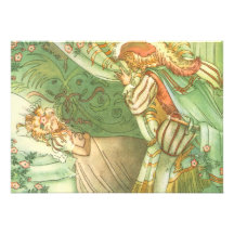 Princesse vintage de beauté de sommeil, prince cha faire-part personnalisables