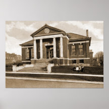 Princeton Indiana Carnegie Library Poster