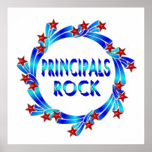 Principals Rock Red Stars Print