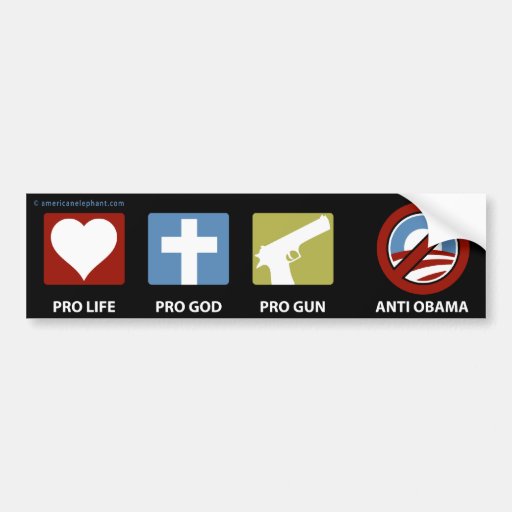 Princples contre Obama Autocollants Pour Voiture