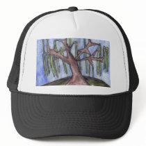 Print 8 Droopy Depressed Tree in the Middle of No Trucker Hats