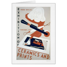 Print & Ceramics Expo 1938 WPA Greeting Card
