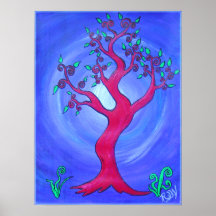 Print on Canvas-Simply Red The Tree