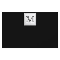 Printed Custom Monogram. Black and Pale Grey. Full Colour Flyer