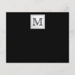Printed Custom Monogram. Black and Pale Grey. Full Colour Flyer