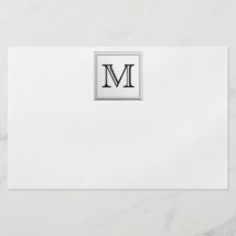 Printed Custom Monogram. Black and White. Full Color Flyer