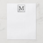 Printed Custom Monogram. Black and White. Flyers