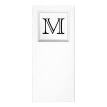 Printed Custom Monogram. Black and White. Custom Invites