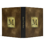 Printed Custom Monogram Image. Brown. Binder