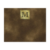 Printed Custom Monogram Image. Brown. Flyer