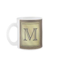 Printed Custom Monogram Image. Brown. Mug
