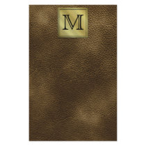 Printed Custom Monogram Image. Brown. Stationery Paper