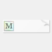Printed Custom Monogram Image. Pretty, multicolor. Bumper Sticker