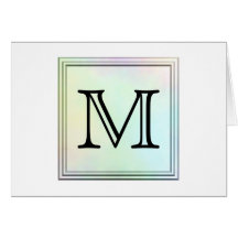 Printed Custom Monogram Image. Pretty, multicolor. Cards