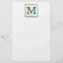 Printed Custom Monogram Image. Pretty, multicolor. Personalized Flyer