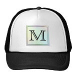 Printed Custom Monogram Image. Pretty, multicolor. Trucker Hats