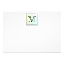 Printed Custom Monogram Image. Pretty, multicolor. Custom Announcement
